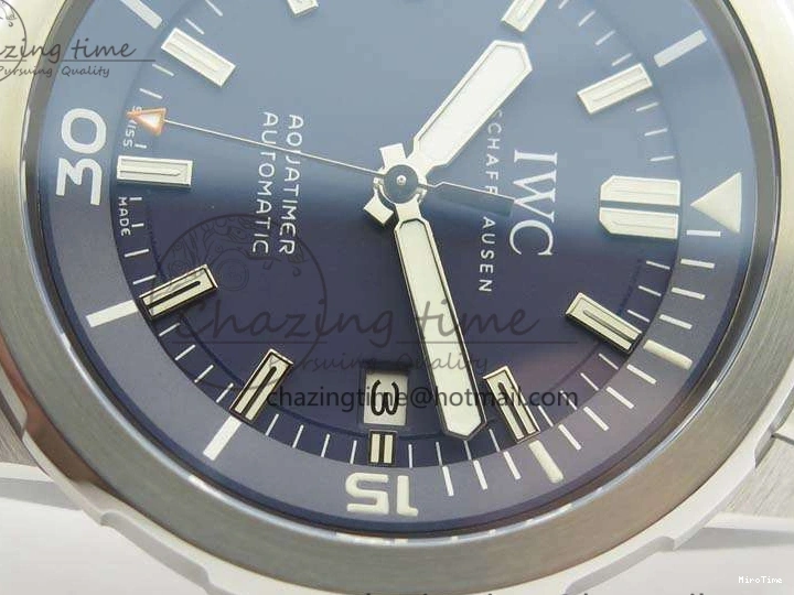 MIROTIME 0329 EasyMatch Aquatimer Automatic IW329004 V6F 1:1 Best Edition Blue Dial On SS Bracelet MIYOTA 7224